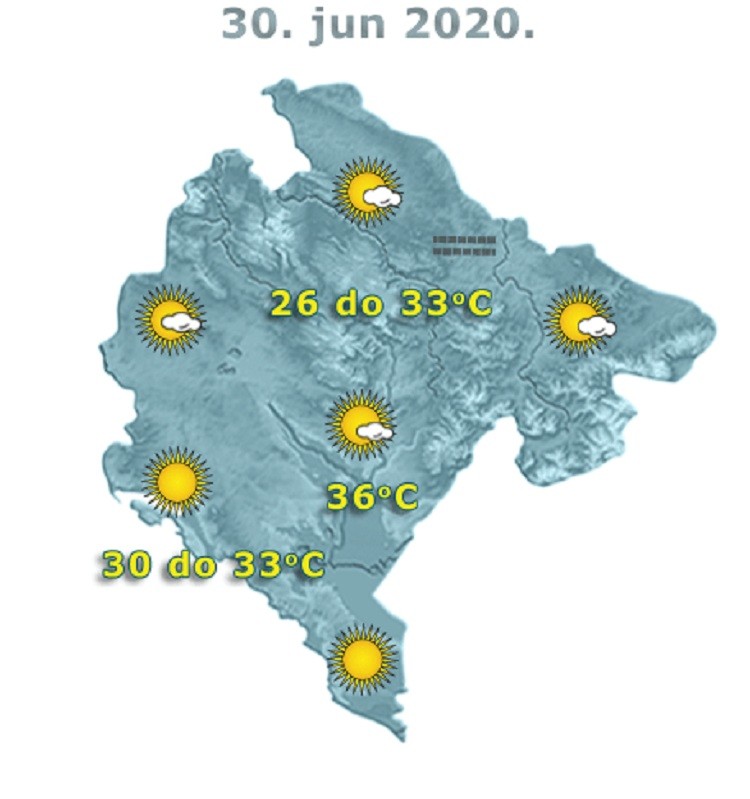 Sjutra sunčano i toplo, do 37 stepeni