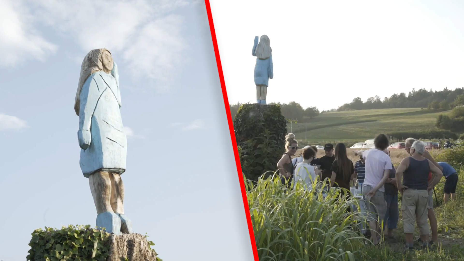 U Sloveniji zapaljena statua Melanije Tramp