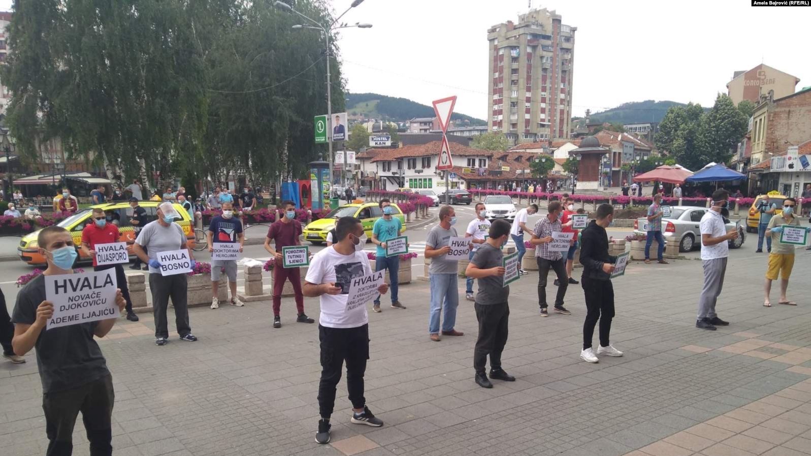 Protest građana u Novom Pazaru, traže odgovornost za veliki broj umrlih od korone