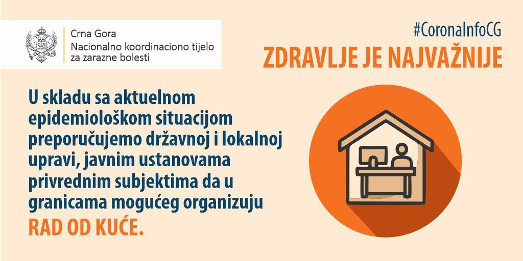 NKT preporučuje rad od kuće kad god je to moguće