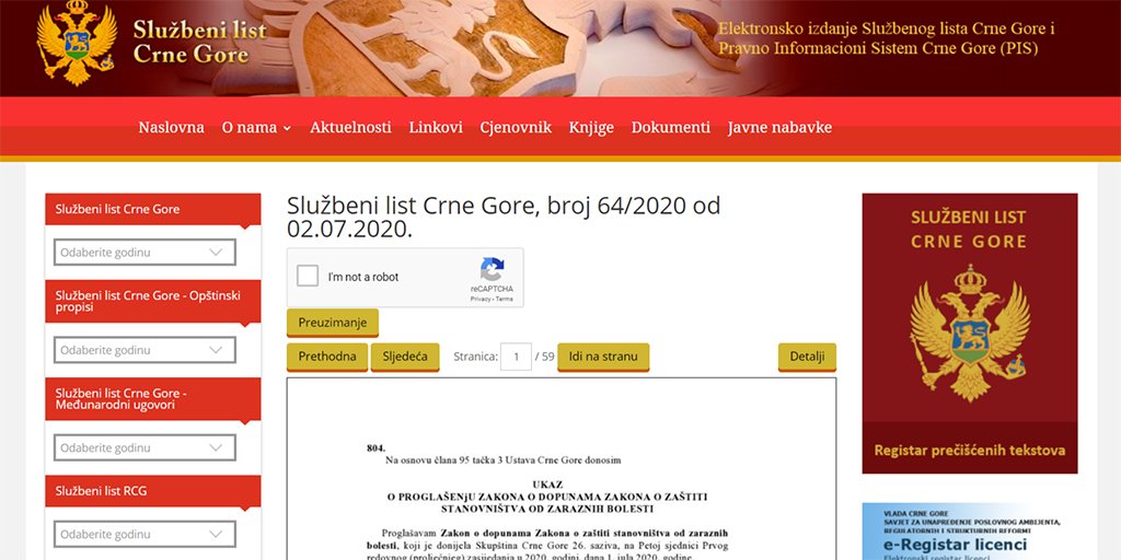 Stupio na snagu dopunjeni Zakon, od večeras visoke kazne za kršenje mjera NKT