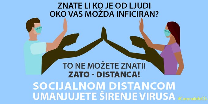 Vlada: Socijalnom distancom umanjujete širenje virusa