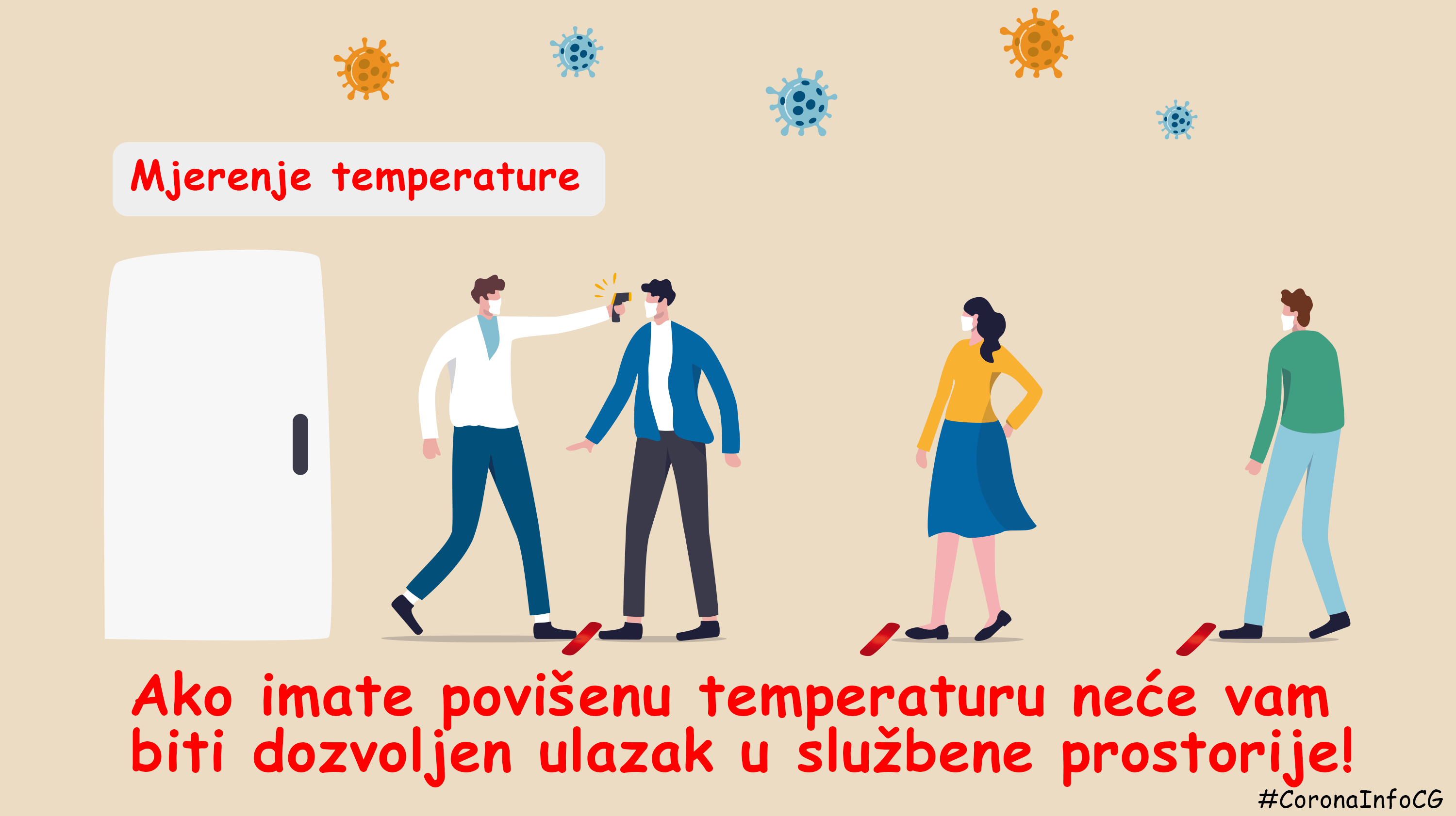 Vlada naredila: Mjerenje temperature prije ulaska u službene prostorije