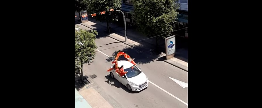 Podgoričkim ulicama slavi se 13. jul: Kolona vozila sa CG zastavama (VIDEO)