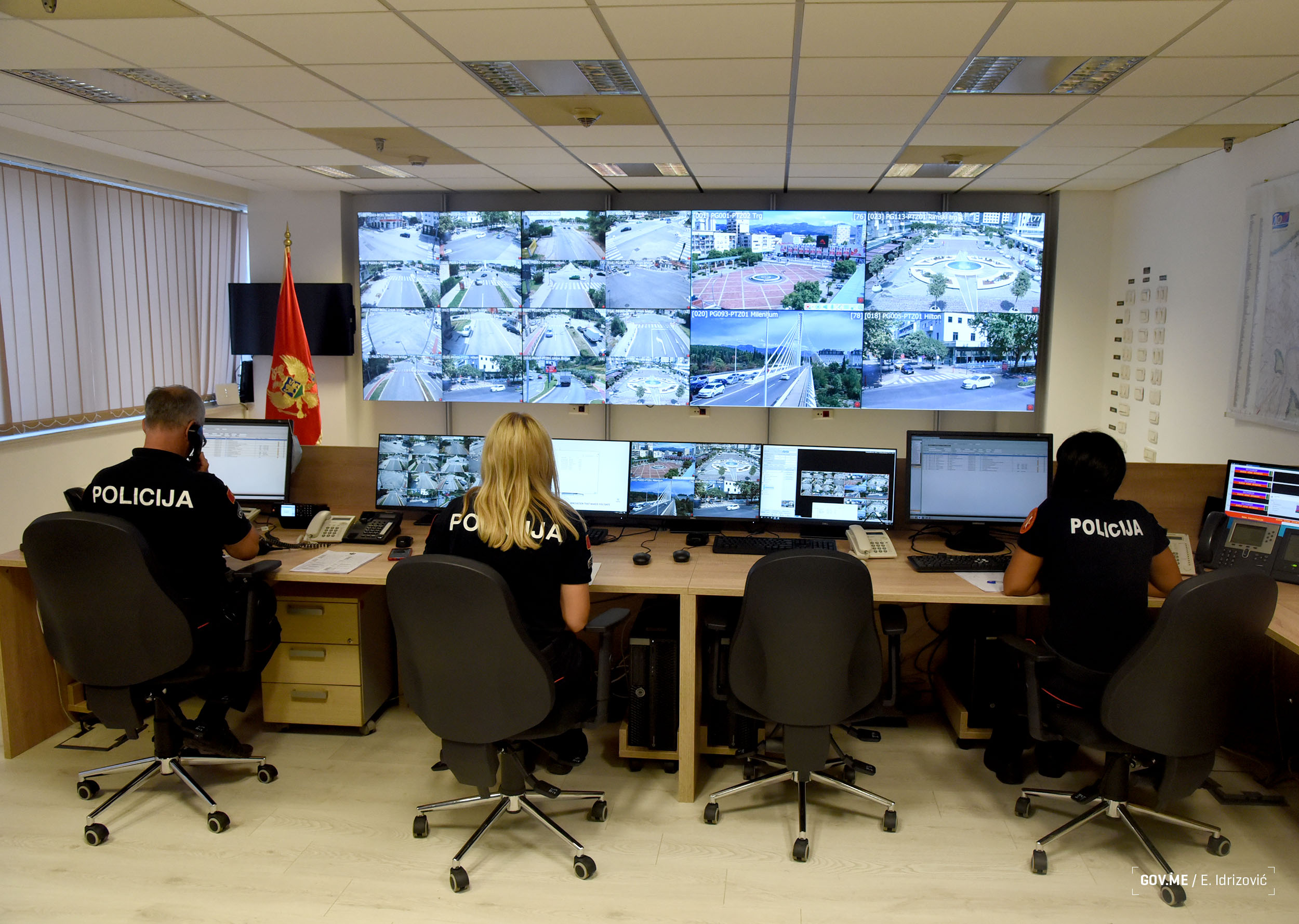 Otvoren Komandno-kontrolni centar: Policija će sa preko 270 kamera pratiti stanje u Podgorici