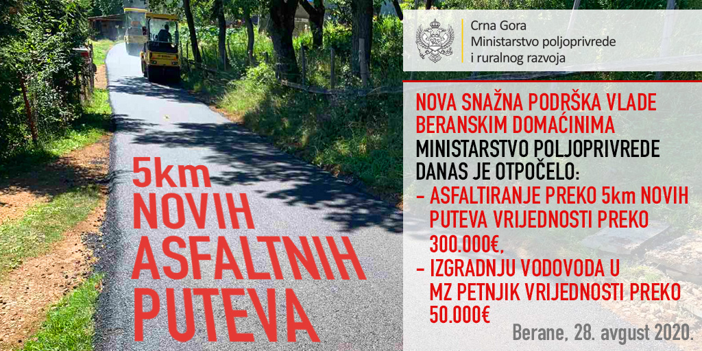 Nova snažna podrška Vlade beranskim domaćinima