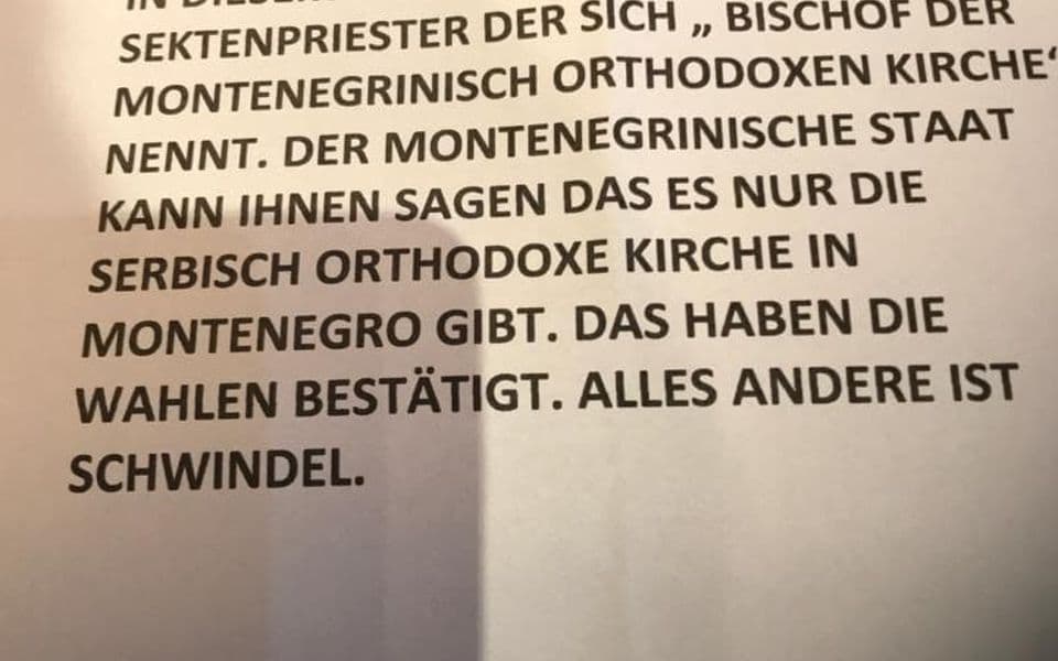 Prijetnje svešteniku CPC: Arhiepiskopu Simeonu poslali pismo da je crkva kojoj pripada sekta