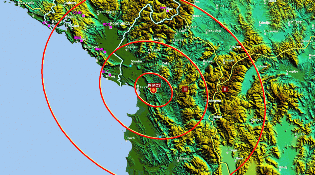 Zemljotres u Albaniji, osjetio se i u Crnoj Gori