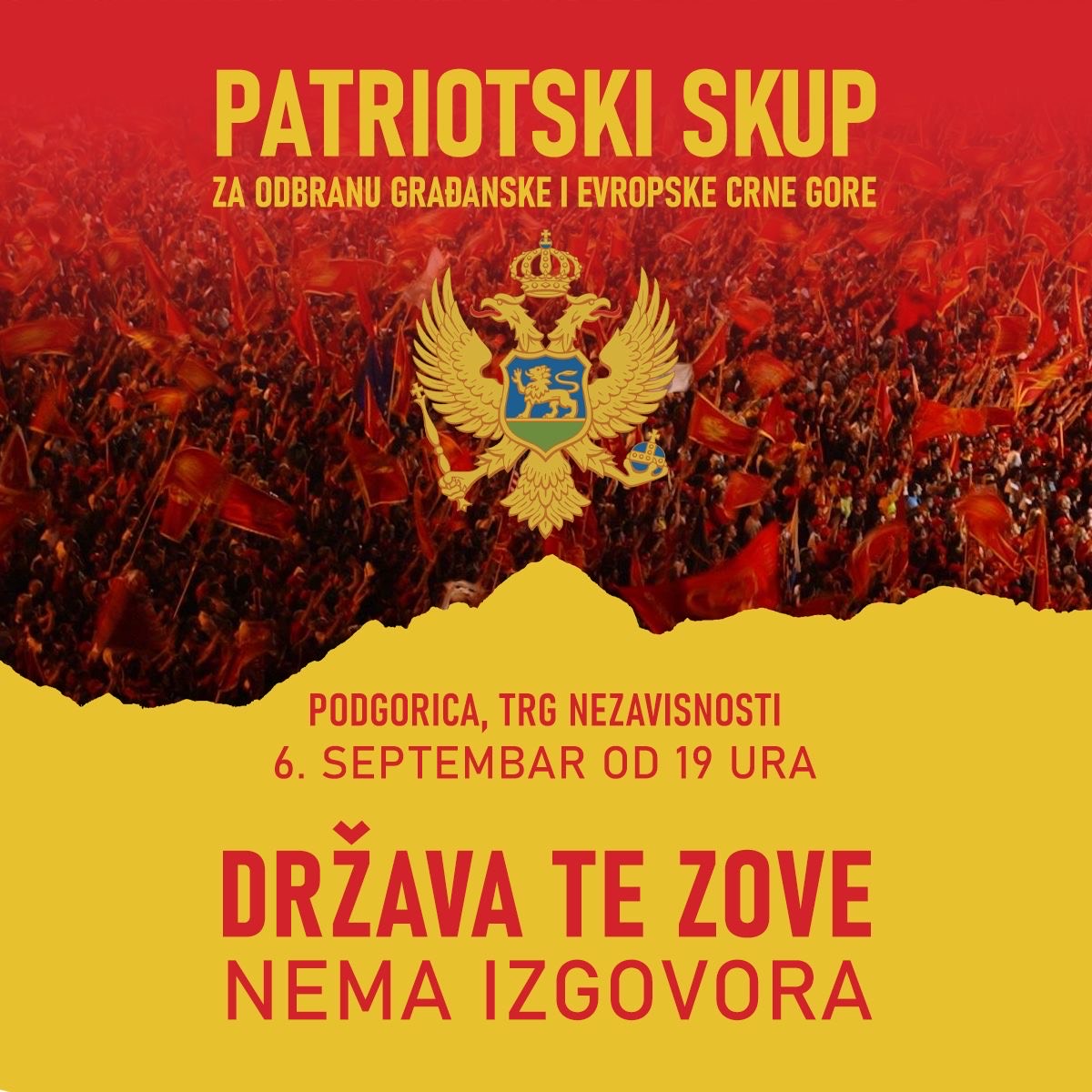 CKM: Skup u neđelju ima veze samo sa ljubavlju prema Crnoj Gori