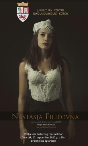 Monodrama Nastasja Filipovna u četvrtak u KC Nikola Đurković