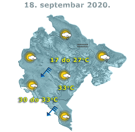 Sjutra pretežno sunčano, do 33 stepena