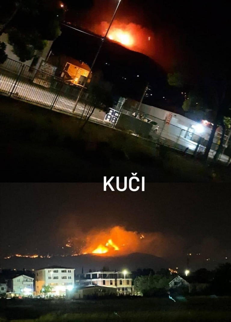 Kuči u plamenu, kuće ugrožene