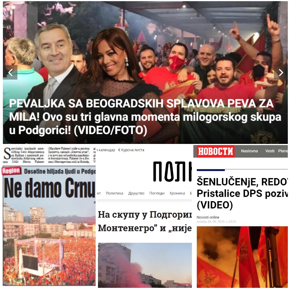 Kako su mediji u regionu izvještavali sa patriotskog skupa u Podgorici