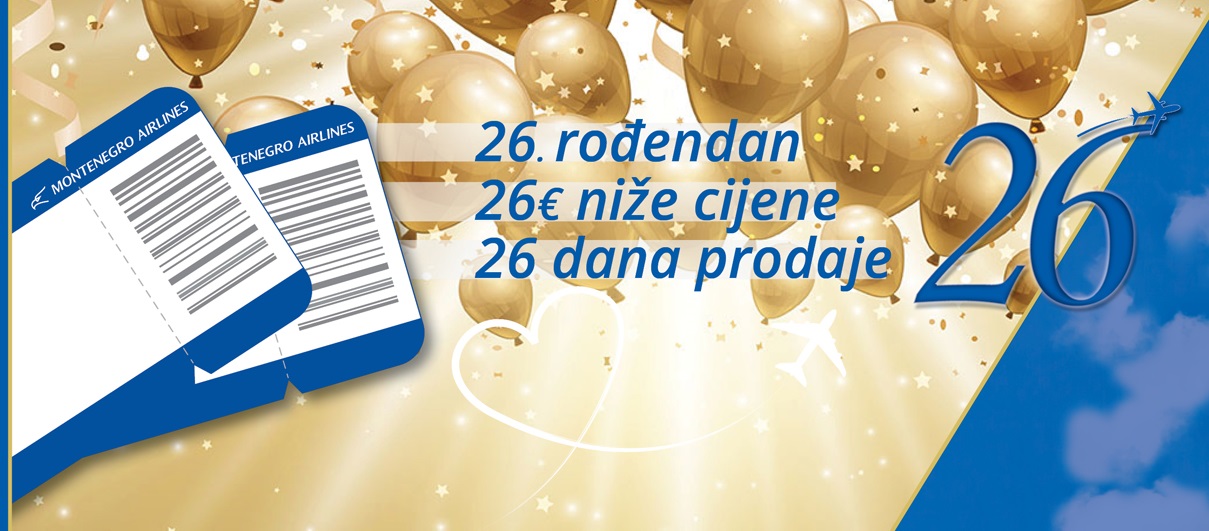 Rođendan Montenegro Airlinesa uz promotivne cijene avio-karata