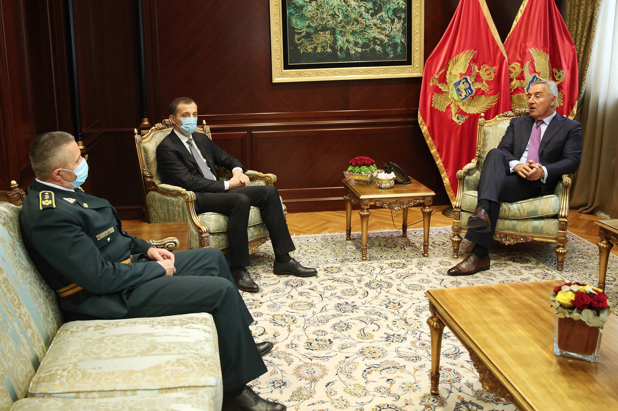 Đukanović sa Boškovićem i načelnikom Generalštaba Dakićem povodom 7. oktobra, Dana Vojske Crne Gore
