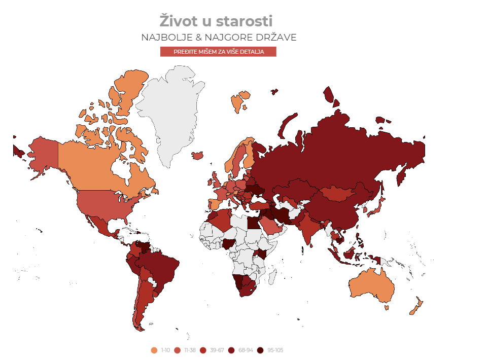 Finska za ljude starijeg doba najbolja za život, Crna Gora na 63. mjestu