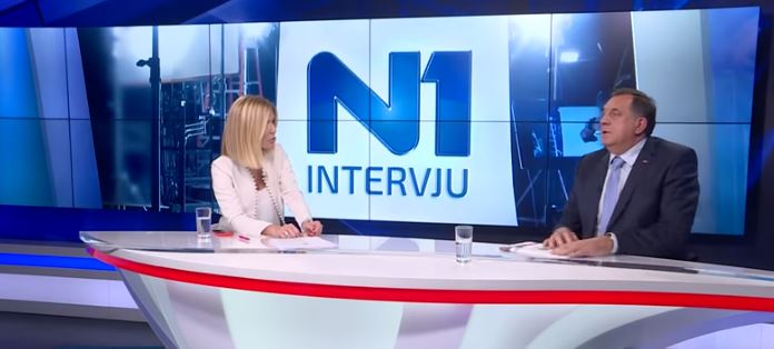 Prekinuta emisija N1, Dodik na sva pitanja odgovarao istom rečenicom