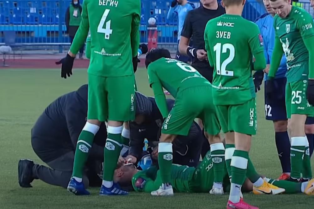 (VIDEO)Uznemirujuće: Srpskog vezistu oživljavali na terenu, imao težak potres mozga