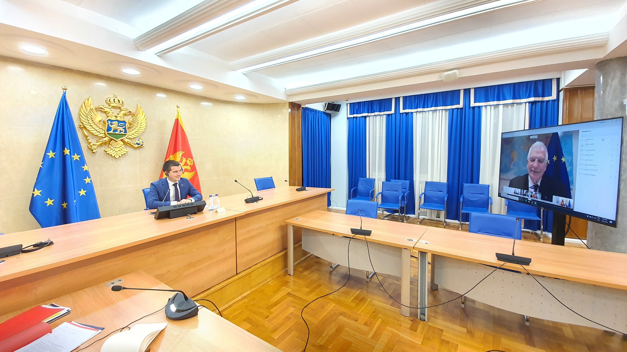 Krivokapić i Bečić razgovaraju sa Borelom