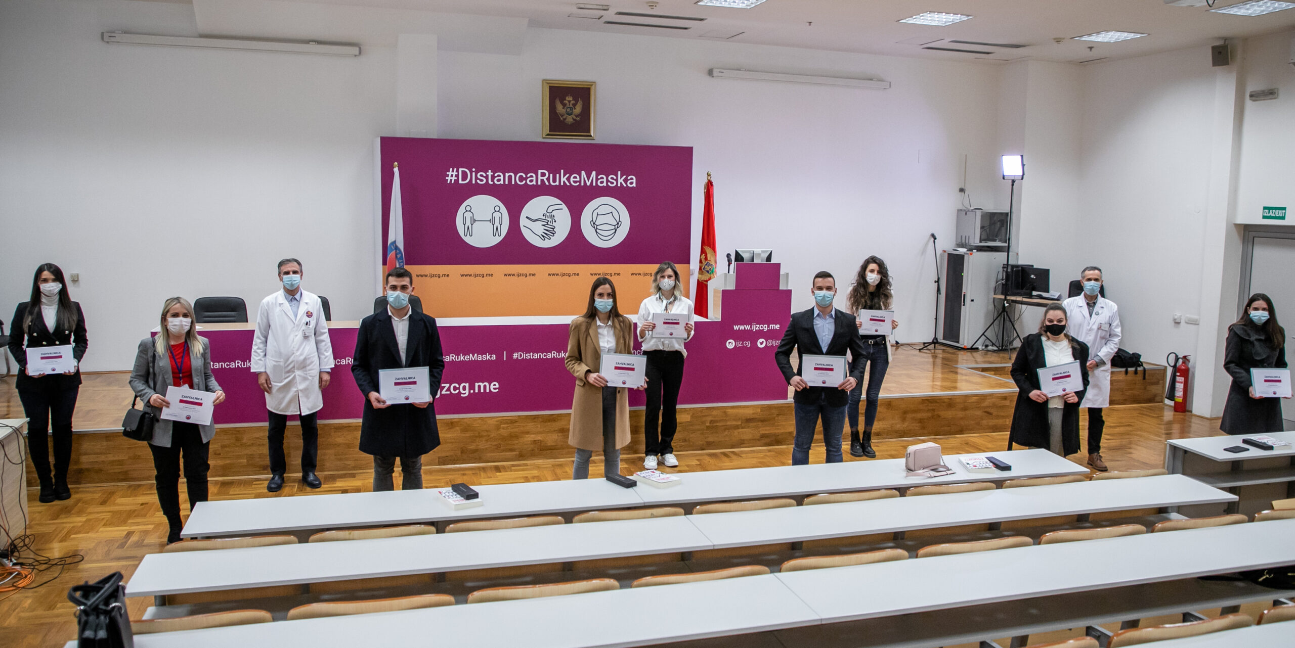 Uručenje zahvalnica studentima za doprinos u borbi protiv epidemije