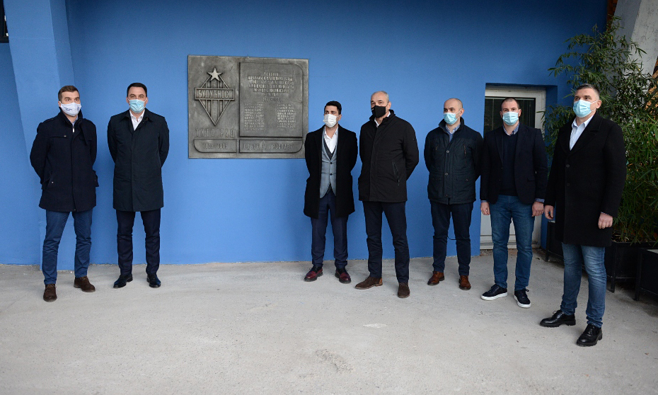 Obnovljena spomen ploča igračima FK Budućnost i dio Njegoševe ulice u blizini gradskog stadiona