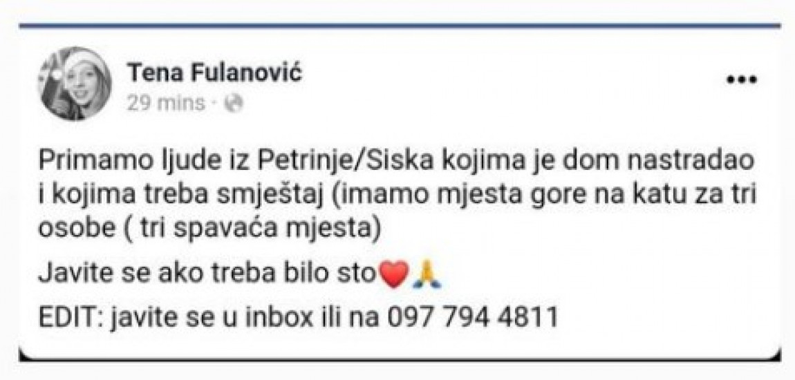 Solidarnost sa svih strana: Masovno nude smještaj porodicama koje su ostale bez krova nad glavom