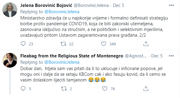 Tviteraši poručili ministarki zdravlja: Kako si se ti pridržavala mjera tako ćemo i mi
