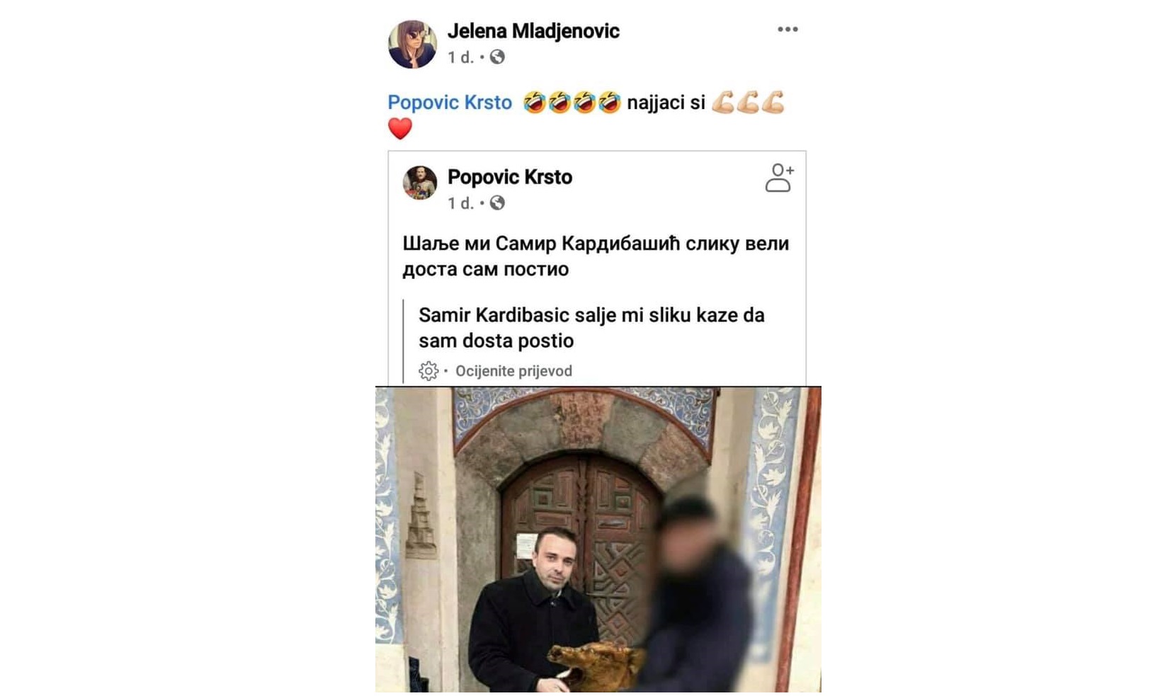 “OSVJEŽILO” NA FB: Besramna fotomontaža podržavaoca nove vlasti – Kadribašić sa glavom praseta