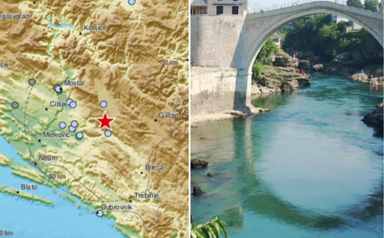 Zemljotres jačine 3,1 stepen po Rihteru potresao BiH, epicentar kod Mostara