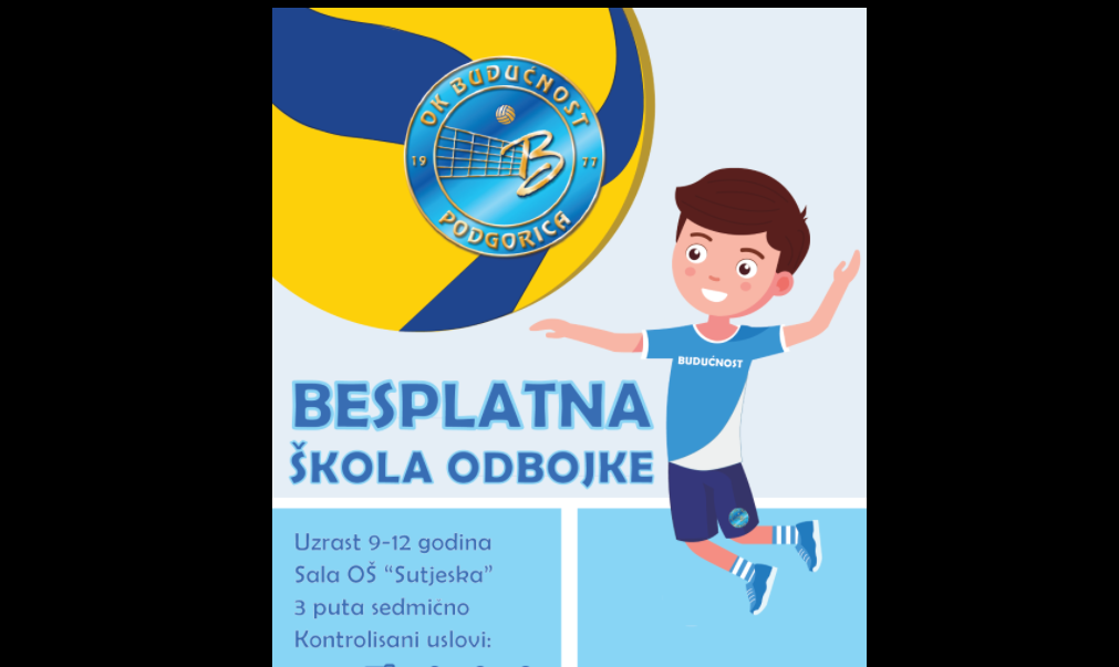 Kreće besplatna škola odbojke Budućnost volley