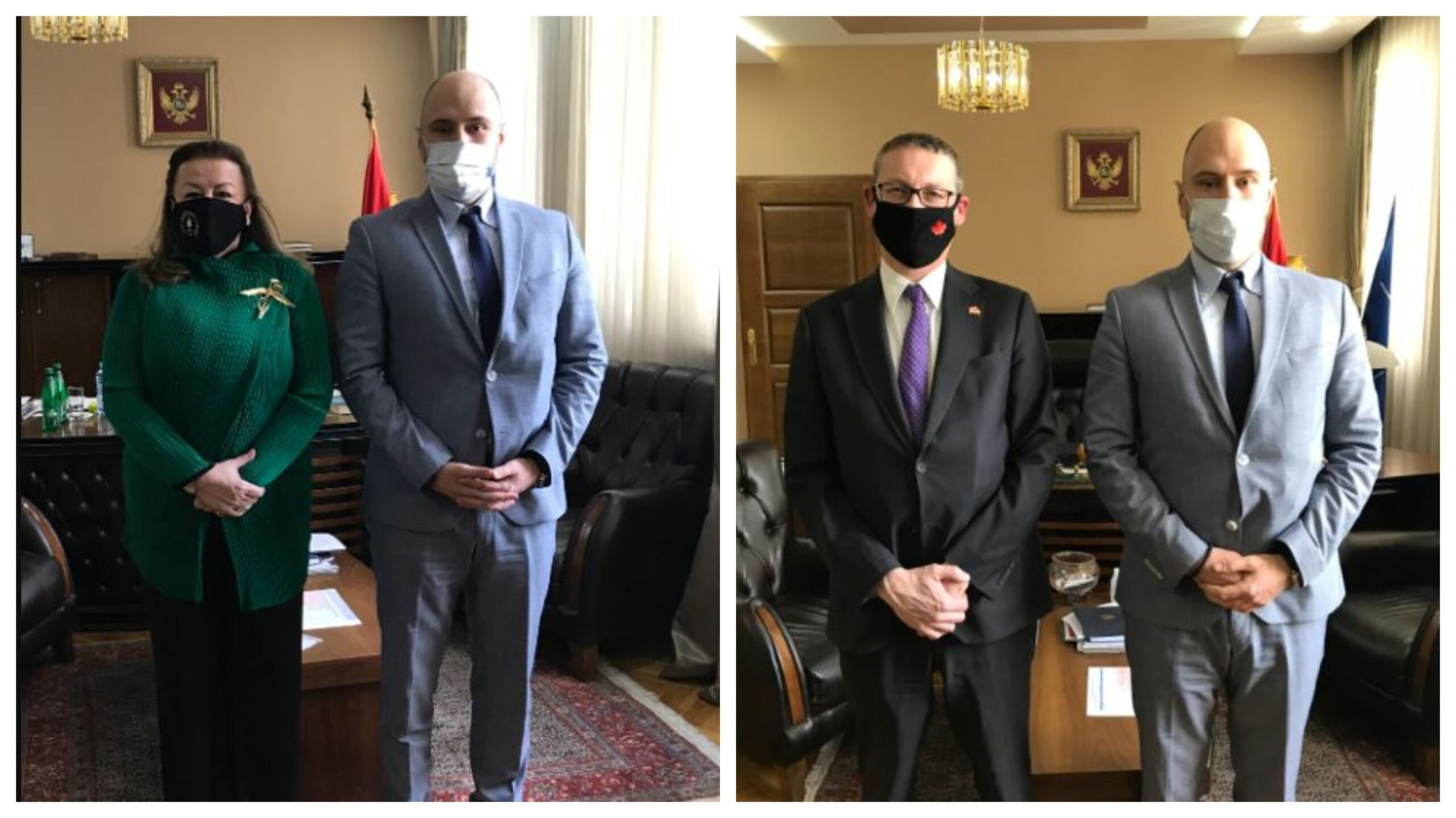 Radulović sa ambasadorima Kanade i Kolumbije: Veliki potencijal za unapređenje saradnje u oblastima ekonomije, odbrane i investicija…