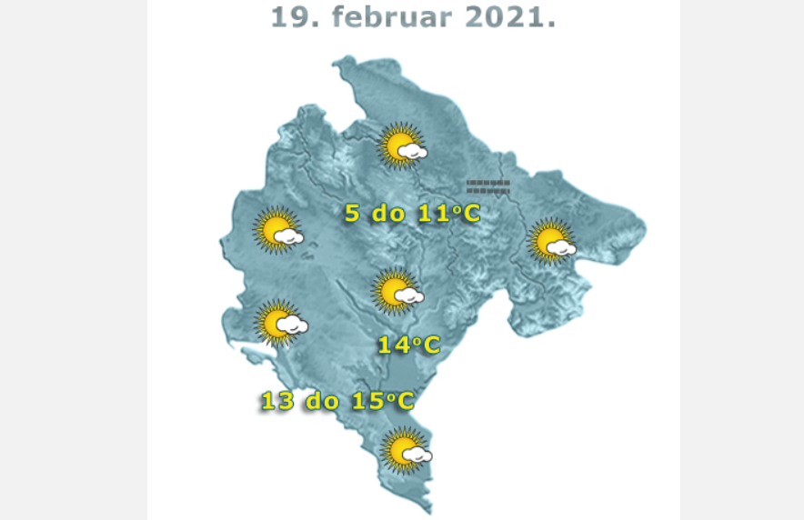 Sjutra djelimično sunčano, do 15 stepeni