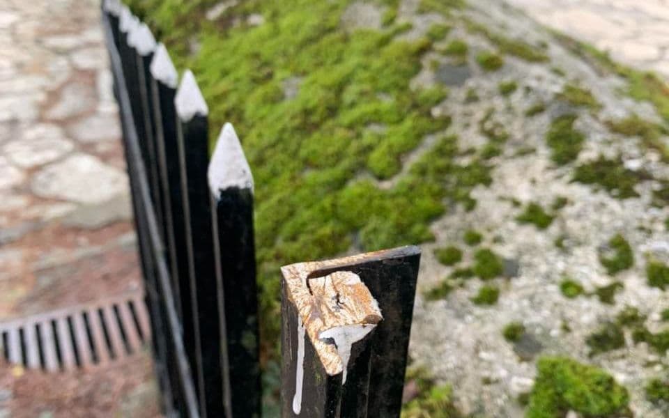 Polomljen i uklonjen krst sa kapije Cetinjskog manastira