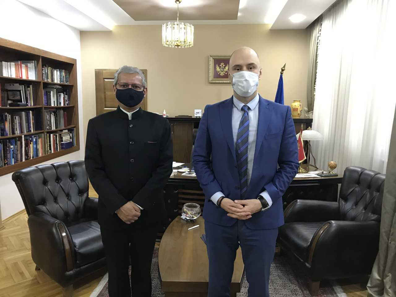 Ministar Radulović razgovarao sa ambasadorima Republike Indije i Kraljevine Danske