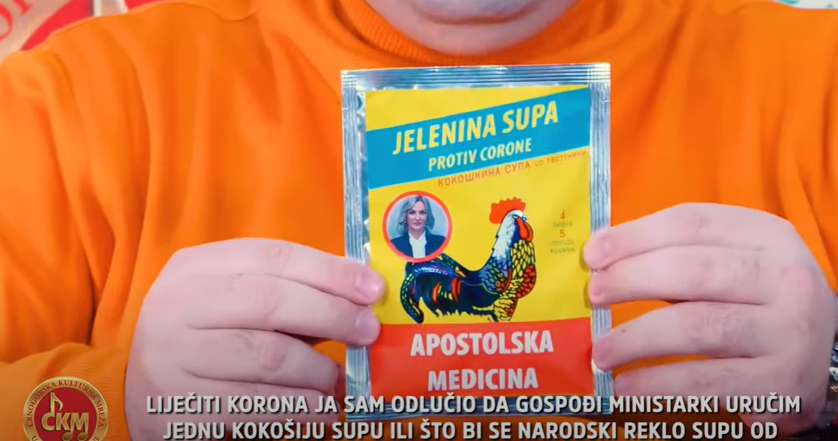 Damjanović ministarki zdravlja poklonio kokošiju supu umjesto vakcine (VIDEO)