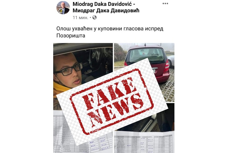 Dakini saradnici fotografisali aktivistu URA-e sa spiskovima i nazvali ga ološem, a onda izbrisali post – URA tvrdi da je u pitanju ”fake news”