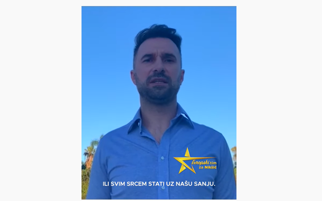 Mirko Vučinić podržao Evropski tim za Nikšić (VIDEO)