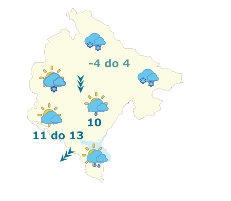 Sjutra pretežno oblačno i vjetrovito