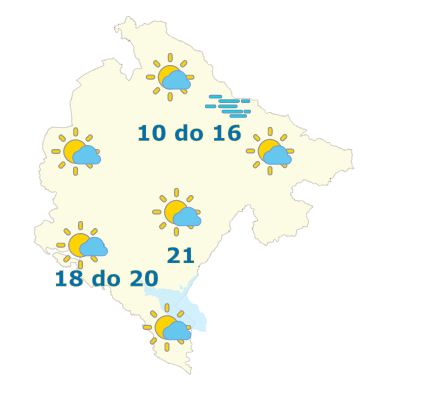Sjutra pretežno sunčano, do 21 stepen