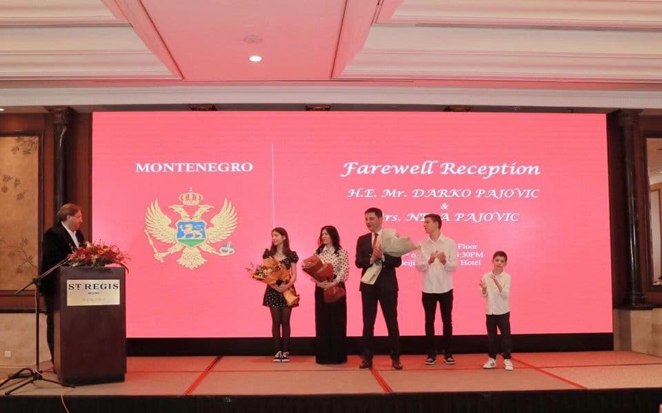 Organizovan prijem diplomatskog kora u Pekingu povodom okončanja Pajovićevog mandata