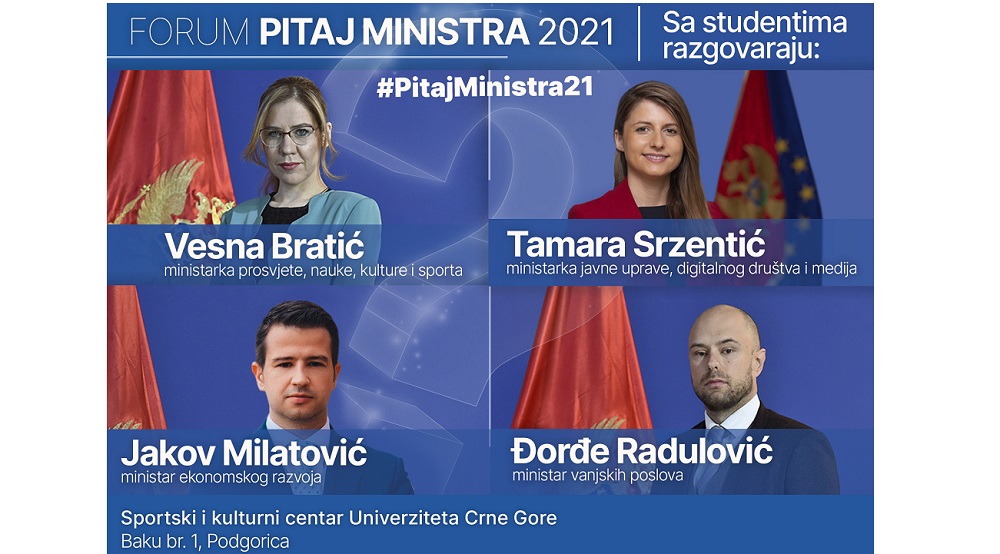 Forum ”Pitaj ministra” u susret obilježavanju Dana studenata
