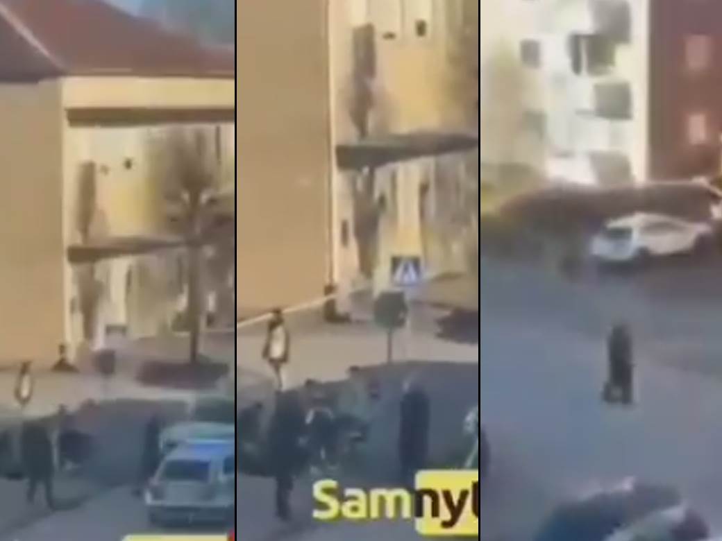 PRVI SNIMCI UŽASA U ŠVEDSKOJ: Izbo osmoro pa ga je policija upucala (VIDEO)