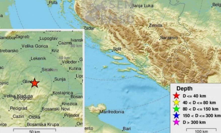 NOVI ZEMLJOTRES POGODIO HRVATSKU! Tresla se Banija, epicentar blizu Siska