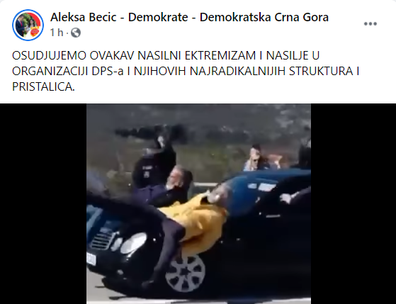 Bečić opravdao nasilje nad građanima