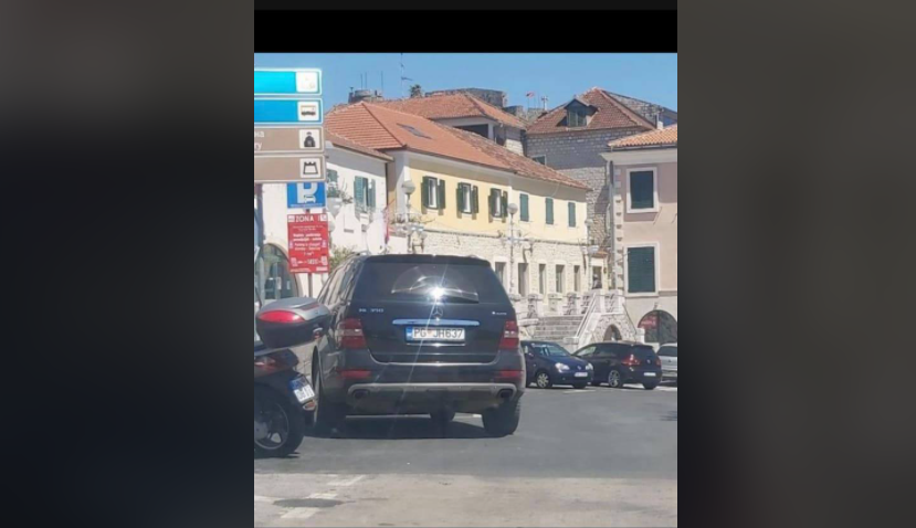 Milošević ponovo bahato krši zakon: Nepropisno parkiran u Herceg Novom (FOTO)
