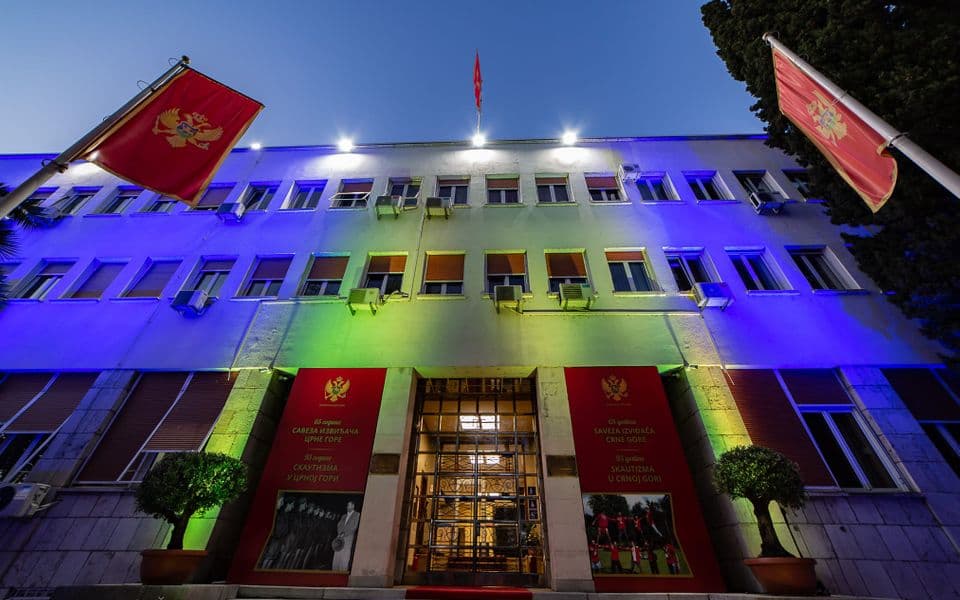 Zgrada Skupštine osvijetljena u čast Dana Evrope
