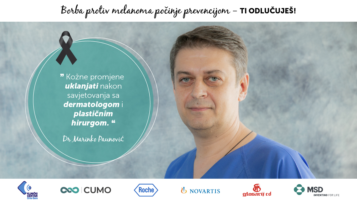 U Crnoj Gori dostupne savremene terapije za pacijente oboljele od melanoma