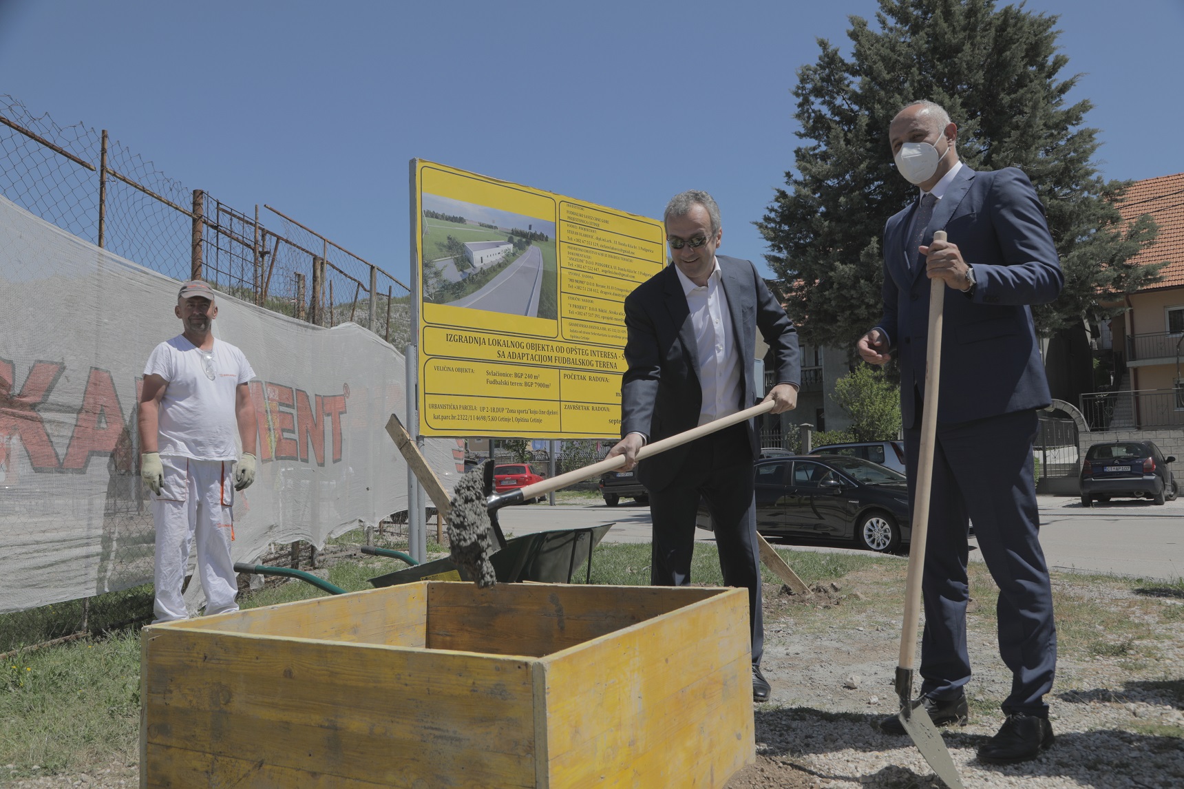 Položen kamen temeljac za izgradnju svlačionica i adaptaciju pomoćnog fudbalskog terena na Cetinju