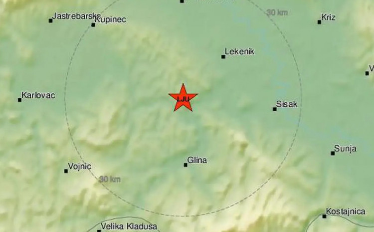 Novi zemljotres probudio stanovnike Banovine, epicentar bio kod Petrinje