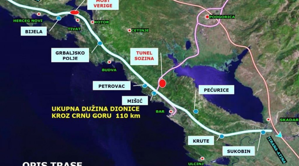 Brza saobraćajnica bi mogla koštati milijardu i po eura
